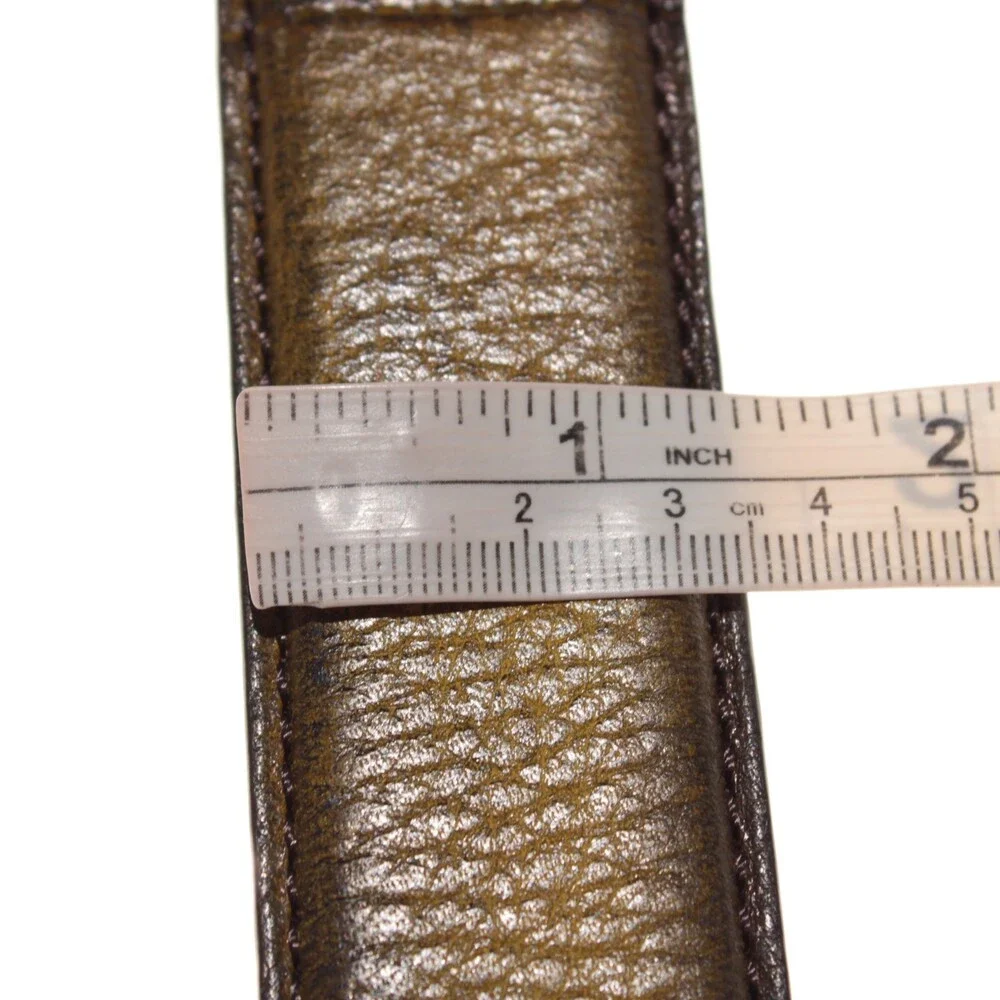 Di Bianco NWT Cut to Size Dress Belt In Green Pebbled Leather One Size
